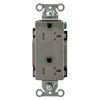 Hubbell Wiring Device-Kellems Commercial Specification Grade Style Line Decorator Duplex Receptacles DR20GRYWRTR